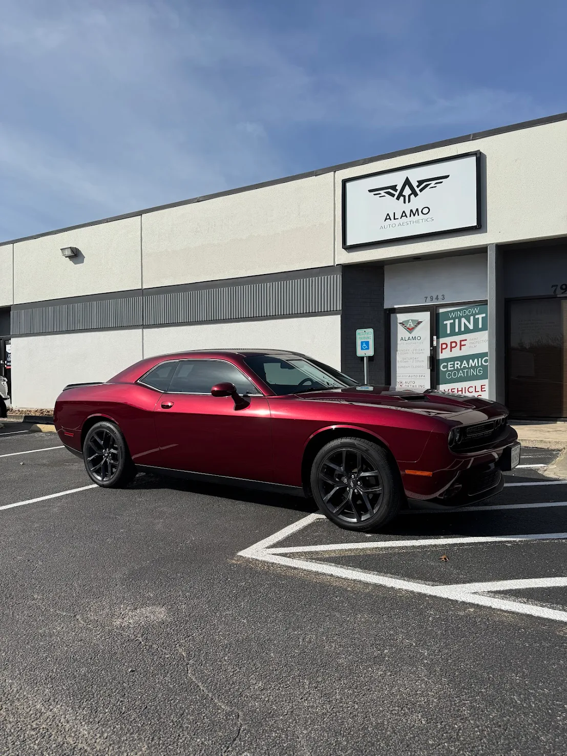 ceramic tint done on the sides and rear of 2021 Challenger