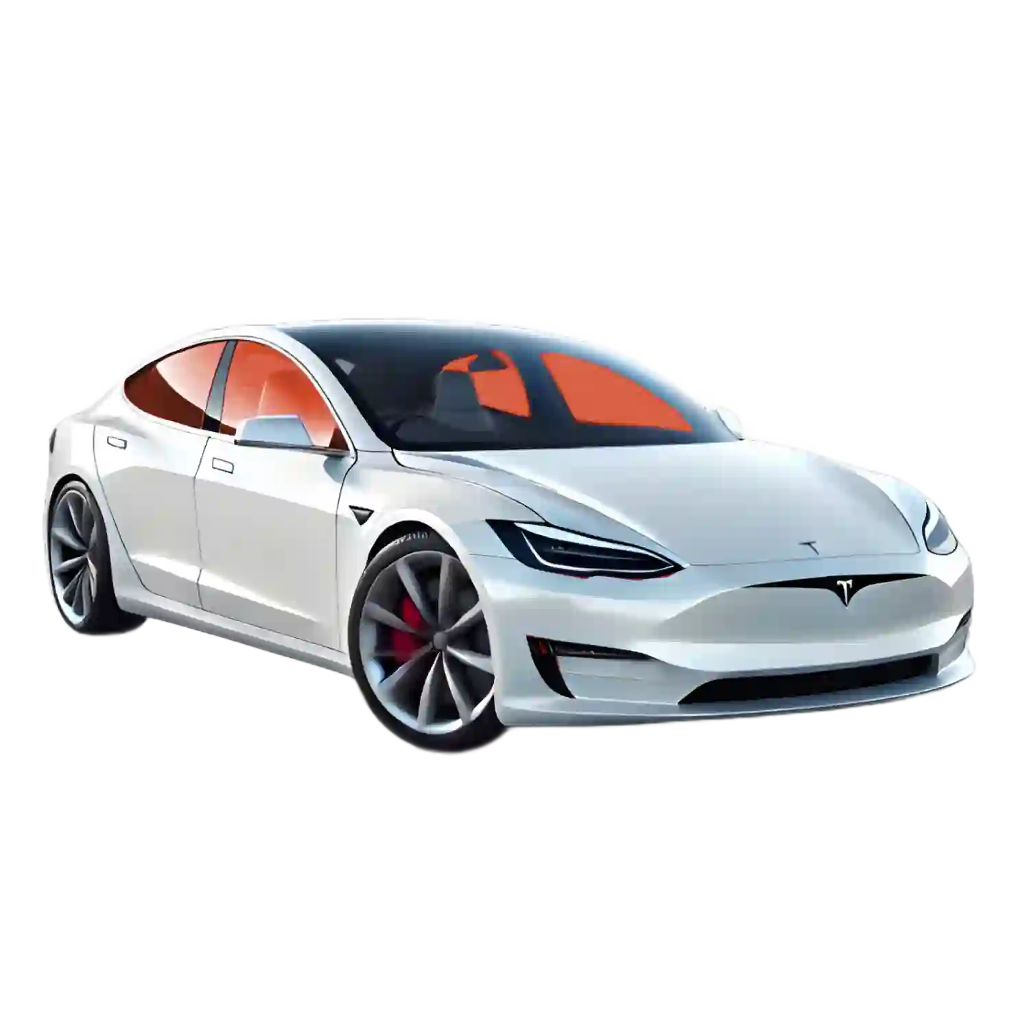 Side and rear window tint coverage diagram with the rear side windows and rear window highlighted